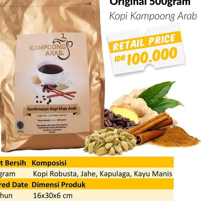 

➨ Kopi Kampoeng Arab Kemasan 500gr (Tanpa Gula) Kopinya Kopi Robusta ➥