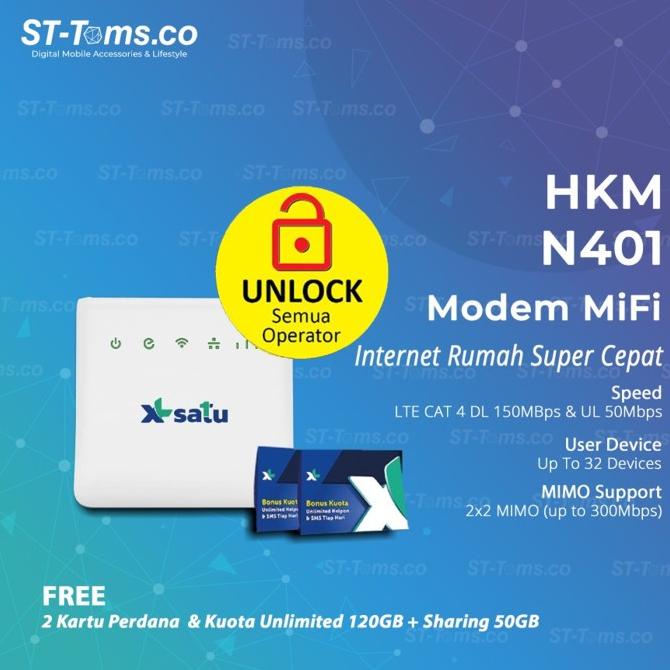 Modem Wifi 4G XL Satu Lite Family HKM N401 Unlock All Operator Free