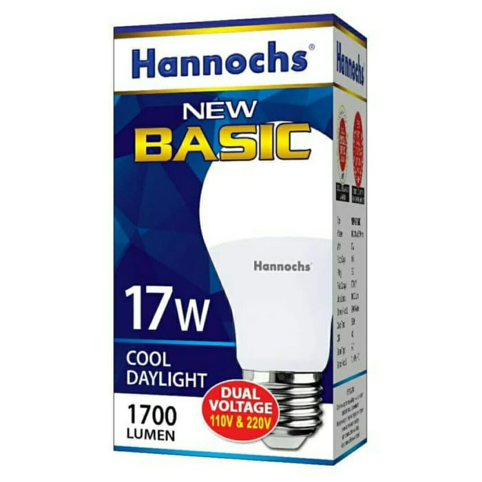 Lampu LED Murah Hannochs BASIC 17 watt GARANSI SNI