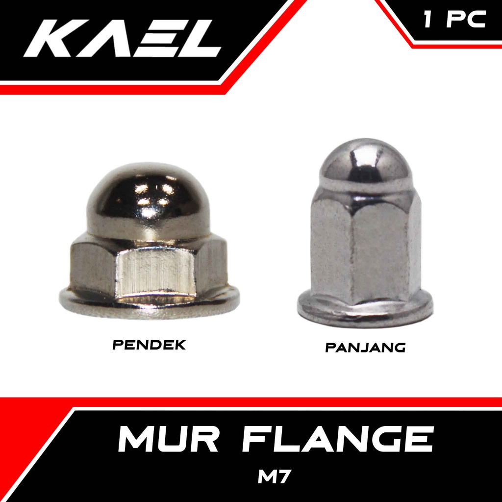 Mur Flange 7mm Kunci 10 11mm 13mm Topi Pendek Panjang Tinggi Nut Fleng