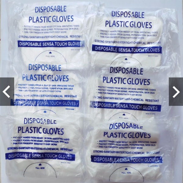 Sarung tangan plastik kemasan isi 100 lembar plastic glove_Cerianti