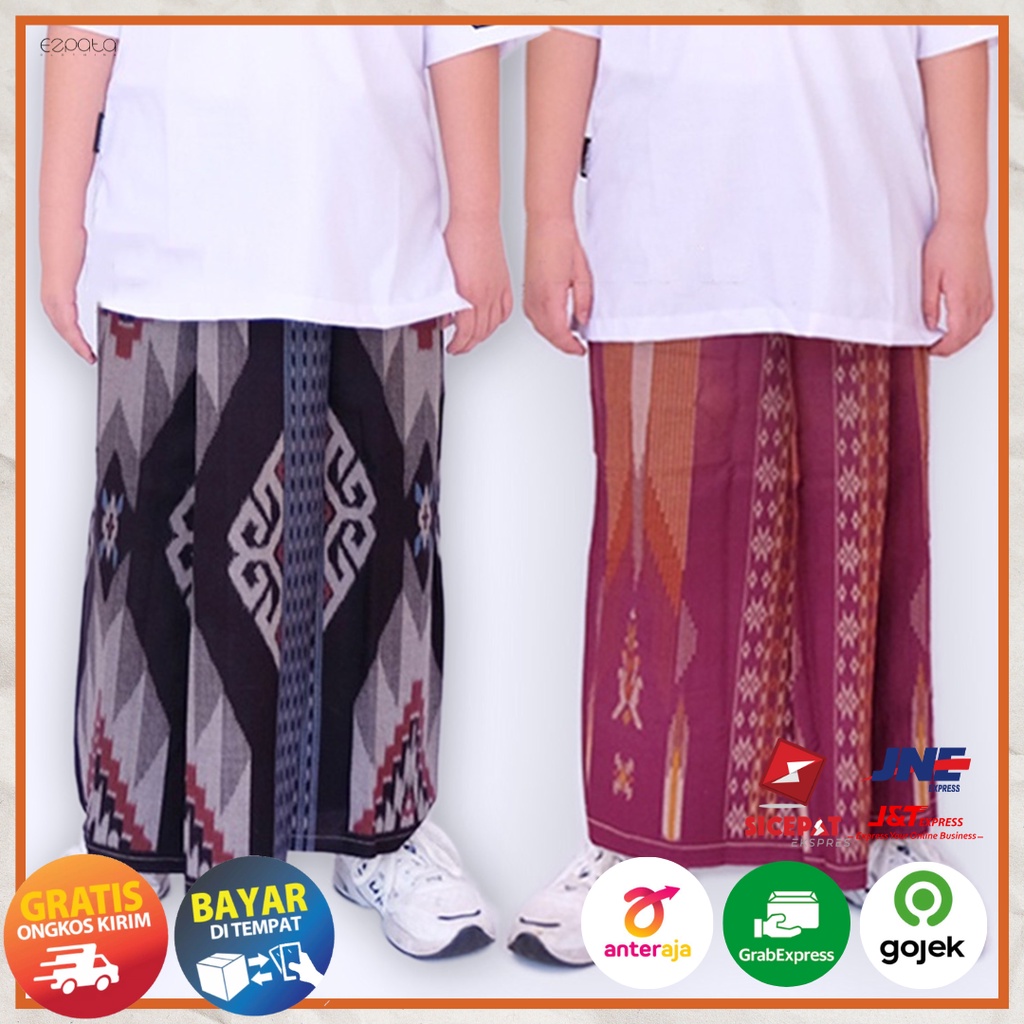 Sarung Instant Anak Motif Etnik Random Celana Sarung Khitan Pinggang Karet Ukuran M-XL Kualitas Terbaik Harga Termurah