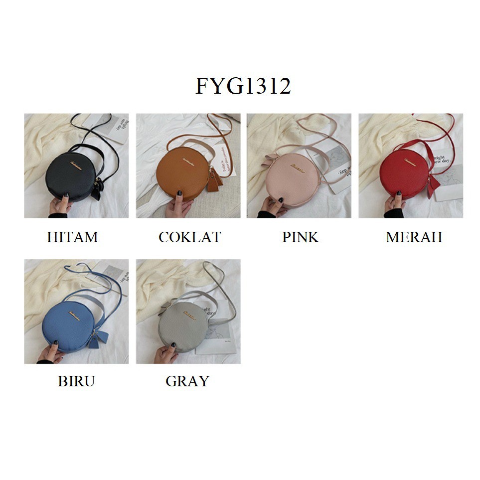 FYGALERY FYG1312 Tas Bahu Bulat Sling Bag Wanita Tas Handbag Fashion Korea