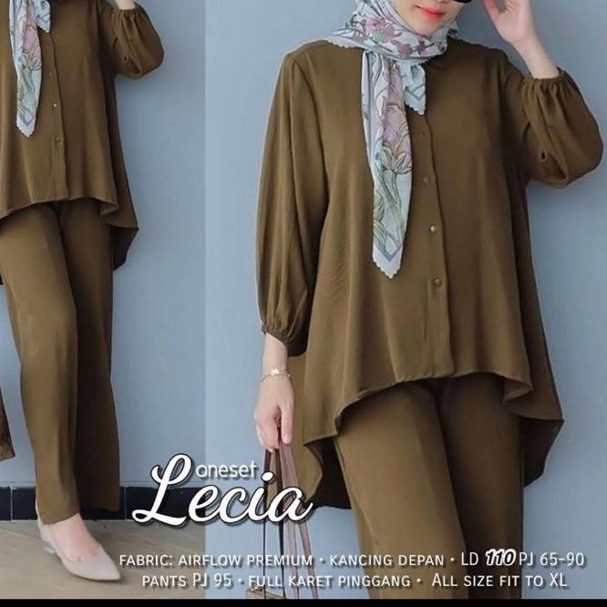 ✼ LECIA SET // SETELAN LECIA CRINKLE AIRFLOW LD 110 // SETELAN POLOS LECIA // SET LECIA // SET CRINK