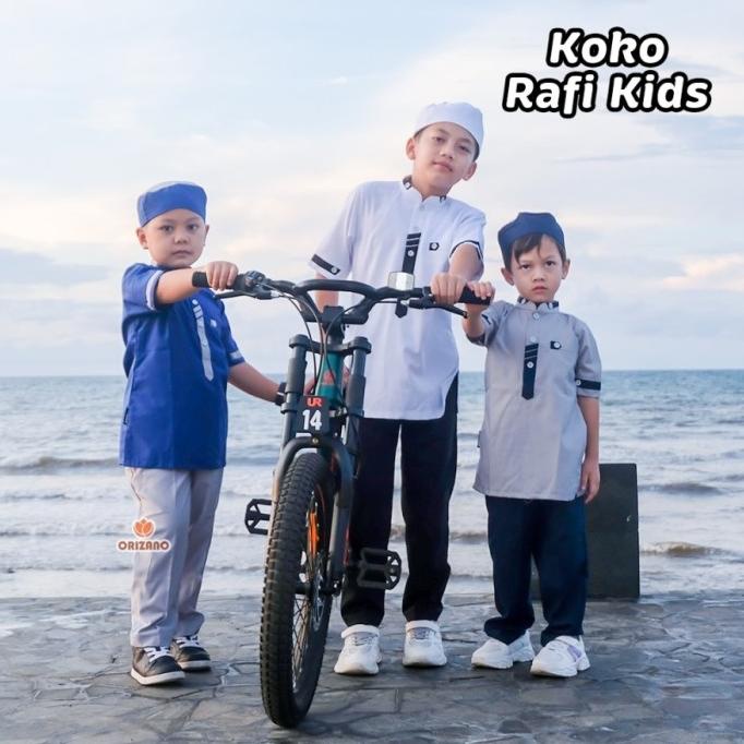 Orizano Setelan Baju Koko Anak Laki Cowok Muslim Katun Toyobo RAFFI