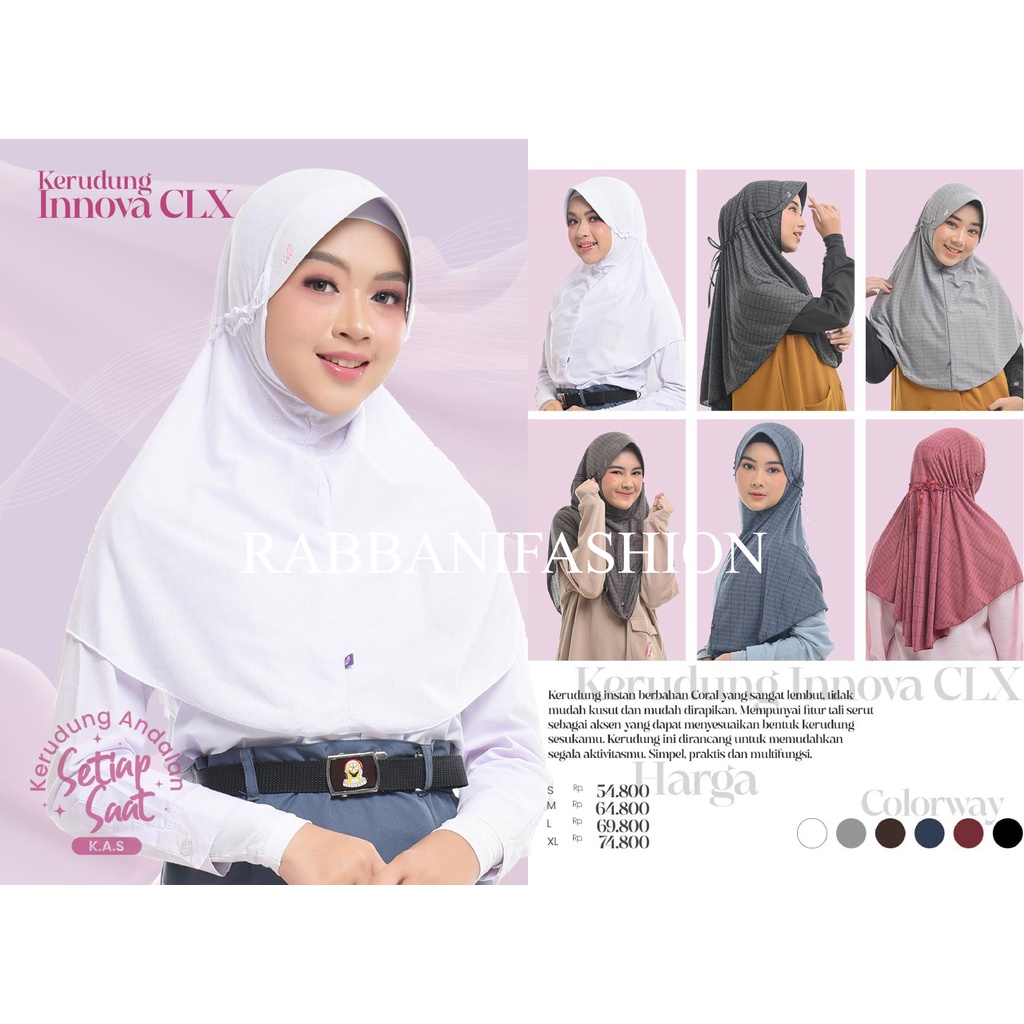RABBANI ORI Kerudung Sekolah Rabbani Innova CLX