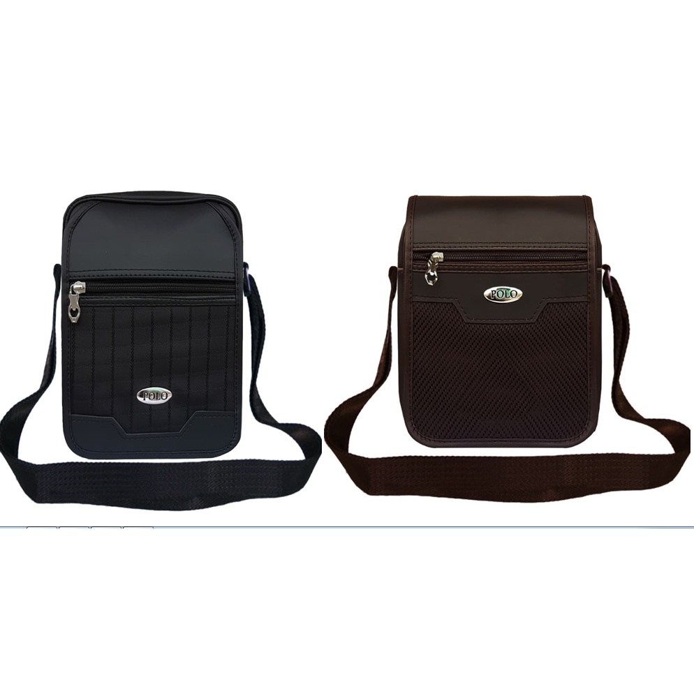 POLO STAR PS6113 Tas Kulit Imitasi Tas Pria Tas Selempang Pria