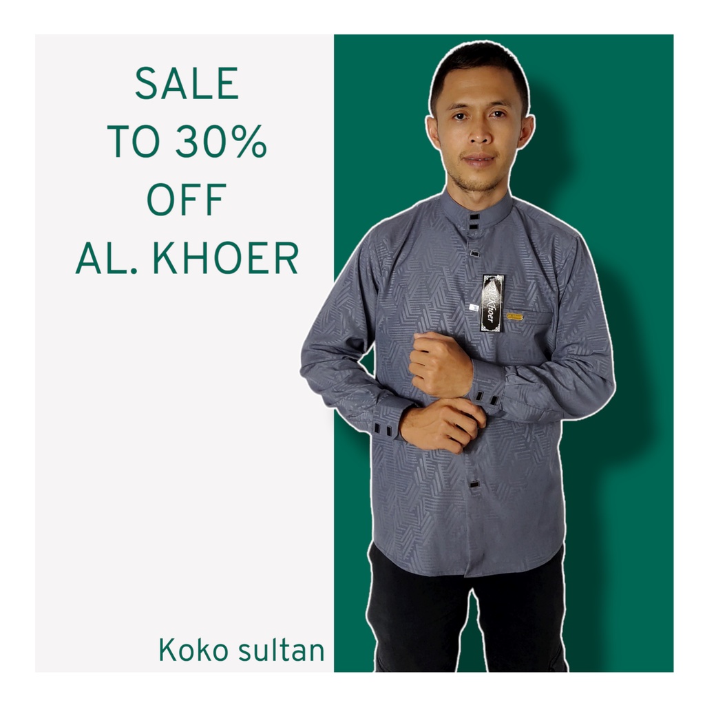 kemeja sultan embos termurah alkhoer dengan harga murah koko sultan kemko embos bahan katun embos