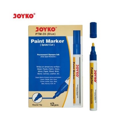 

Spidol permanent Paint Marker Joyko isi 12 pcs setara snowman