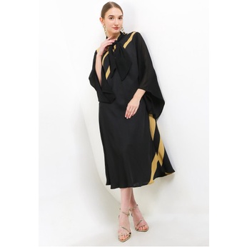 LUIRE by Raden Sirait Dress Tangan Lonceng Lembayung