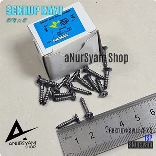 Sekrup Kayu 5 x 5/8 Isi 70 Skrup Kayu 5/8 x 5 Head Flat Screw