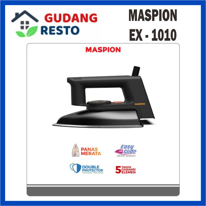 SETRIKA MASPION EX 1010 BB DRY IRON OTOMATIS GOSOKAN LISTRIK BAJU KERING AUTOMATIC IRON SETERIKA EX1010 EX1010BB