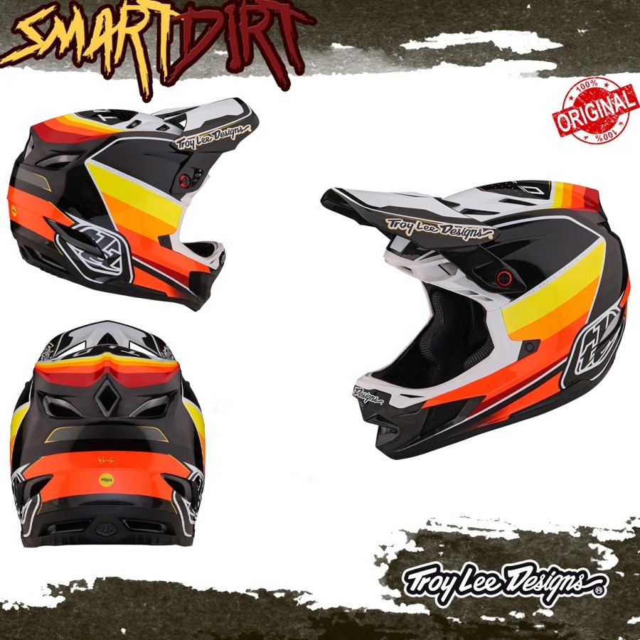 HELM SEPEDA TLD D4 CARBON MIPS REVERB BLACK WHITE HELM TLD MTB