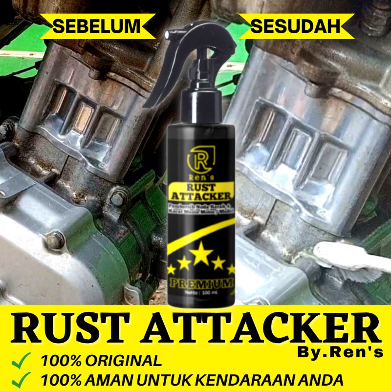 RUST ATTACKER - Pembersih KERAK Mesin MOTOR Dan MOBIL Cleaner Pembersih Karat Original