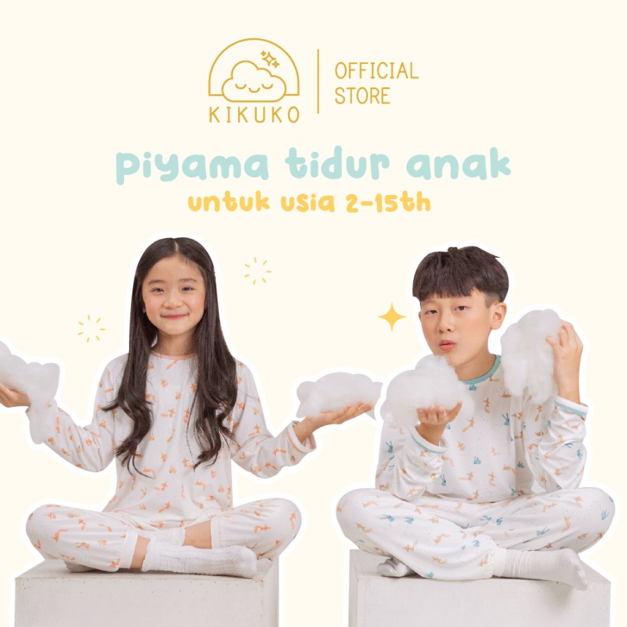 Kikuko Pyjamas Long / Baju &amp; Celana Piyama Tidur Anak Pria &amp; Perempuan