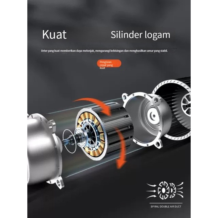 Kompresor Pompa Angin Ban Mobil Heavy Duty Air Compressor|mini pompa silver|pompa elektrik mini|pompa mobil elektrik