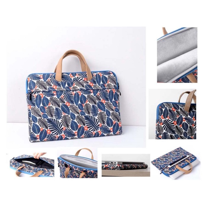 Tas Laptop Softcase Jinjing ROG MSI Leaves Printed 15.6 inch