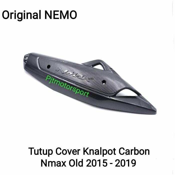 Tutup Cover Knalpot Nmax-155 Old Carbon Kevlar "NEMO" Best Quality