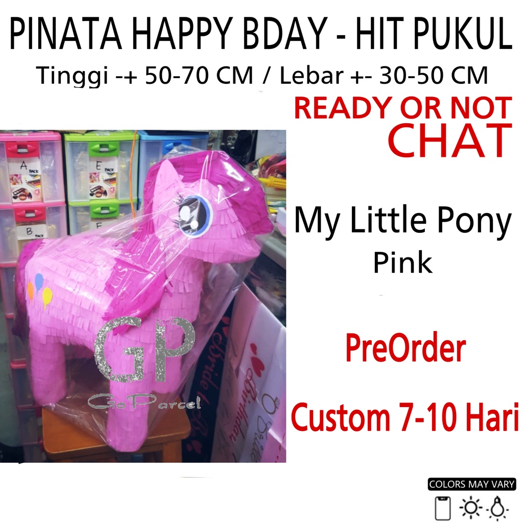 PINATA ULANG TAHUN (MOTIF ANAK PEREMPUAN) PINATA HAPPY BIRTHDAY INSTANT / SAME DAY ONLY