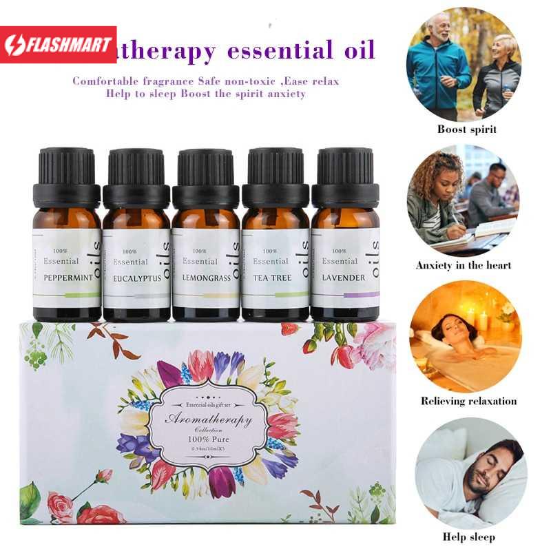 Flashmart Firstsun Set Pure Essential Oils Minyak Aromatherapy 5PCS - RH-05