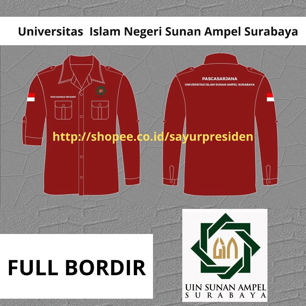 Seragam UIN Sunan Ampel Surabaya Baju UIN Sunan Ampel Surabaya Kemeja UIN Sunan Ampel Surabaya pdl U