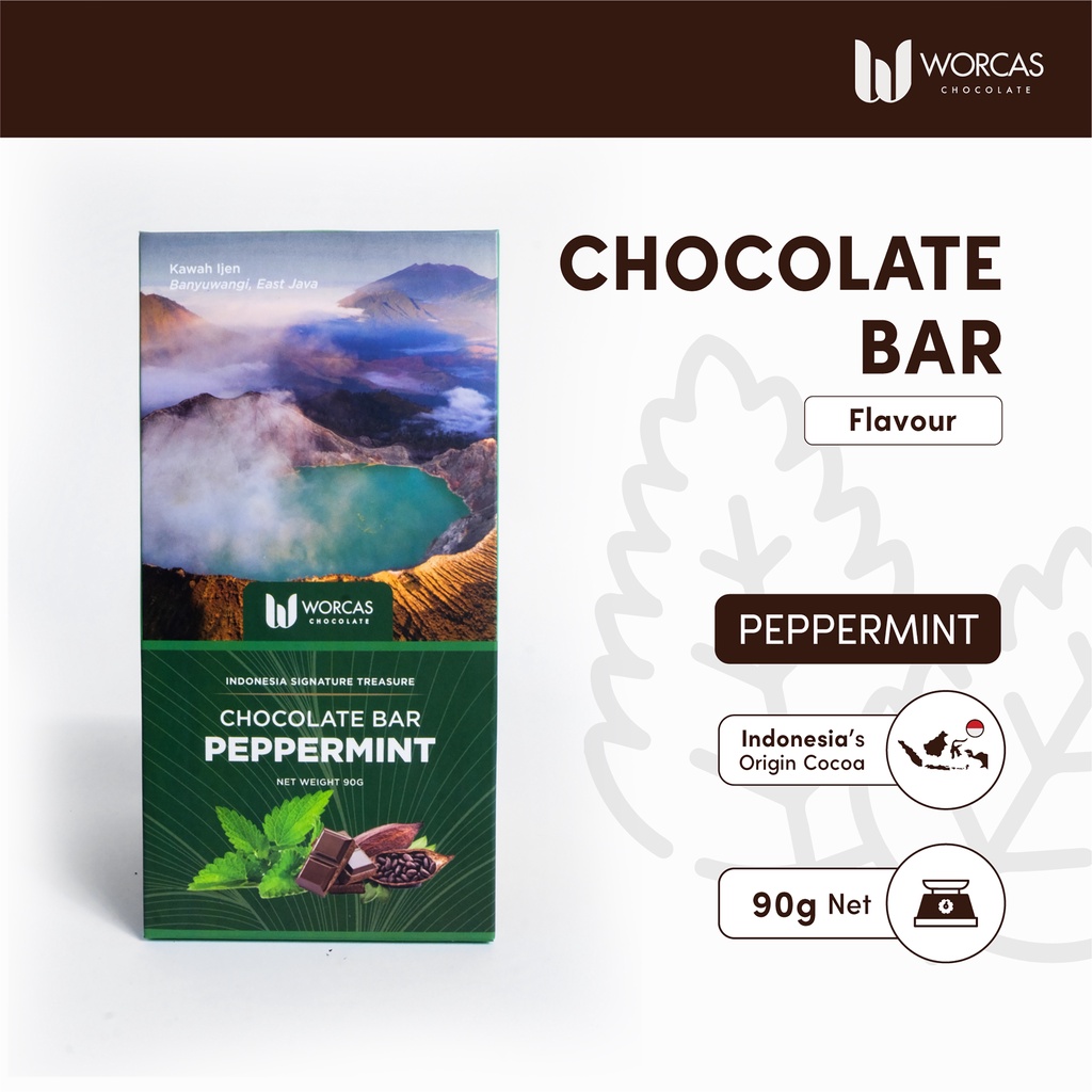 

Worcas Chocolate Bar Flavoured Dark Chocolate Peppermint