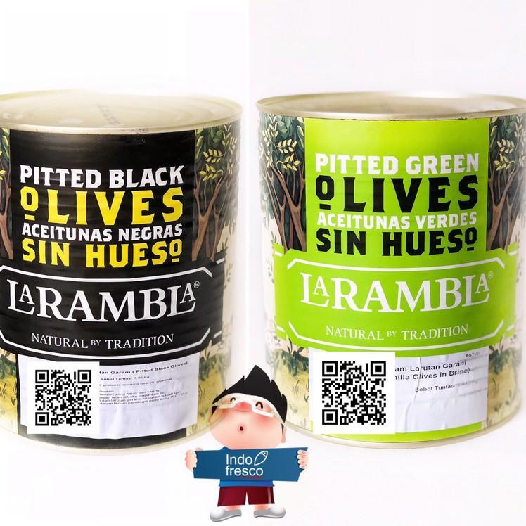 

Lagi Bagus La Rambla Zaitun Olive Non Biji- Pitted Olives in Brine 3Kg