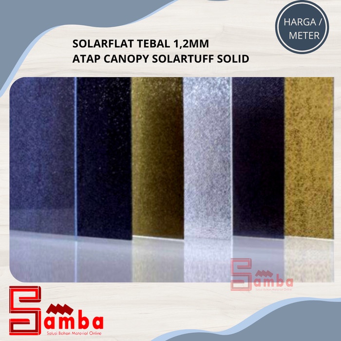 `````````] SOLARFLAT TEBAL 1,2 MM ATAP CANOPY SOLARTUFF SOLID HARGA / METER