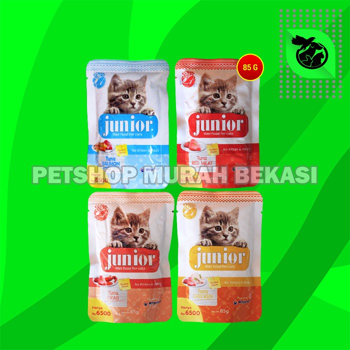 Makanan Basah Kucing Junior Wet Food Pouch 85 Gram