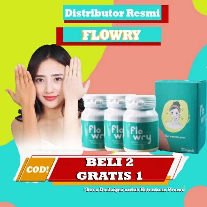 BELI 2 GRATIS 1 OBAT HERBAL PEMUTIH BADAN ALAMI PERMANEN FLOWRY WHITENING CAPSULE/COLLAGEN