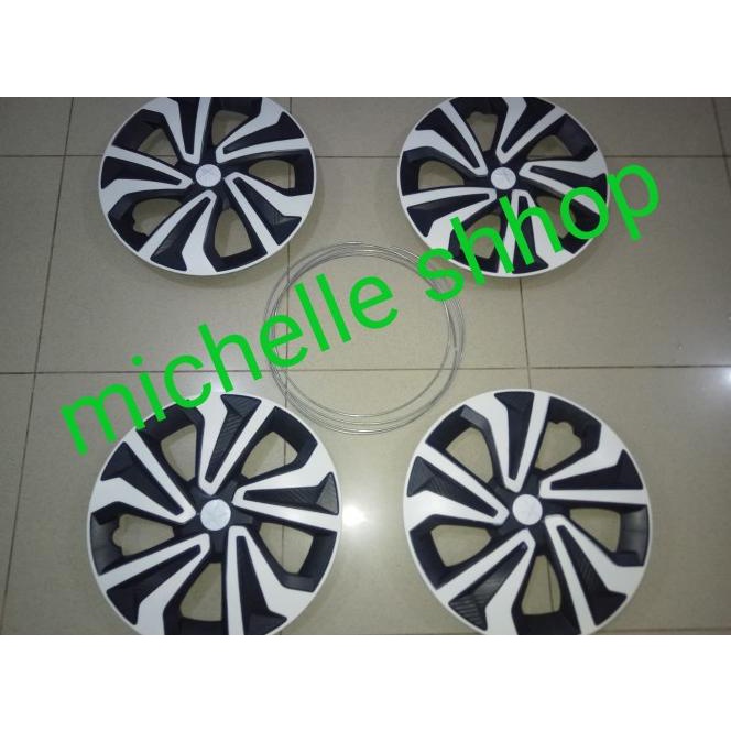 Cover Dop Velg Ring 13 Carbon Komb Hitam All New Agya Ayla