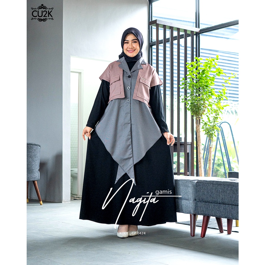 GAMIS NAGITA by CU2K | SETELAN GAMIS TERBARU | FASHION MUSLIM | GAMIS CANTIK