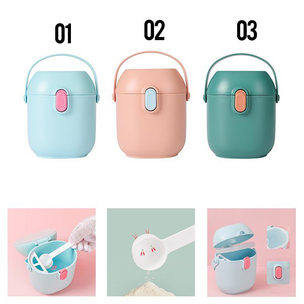 LKM314 Tempat Kotak Penyimpanan Susu Bubuk Bayi Tempat Susu Bubuk Portabel Wadah Kotak Susu Bubuk Ba