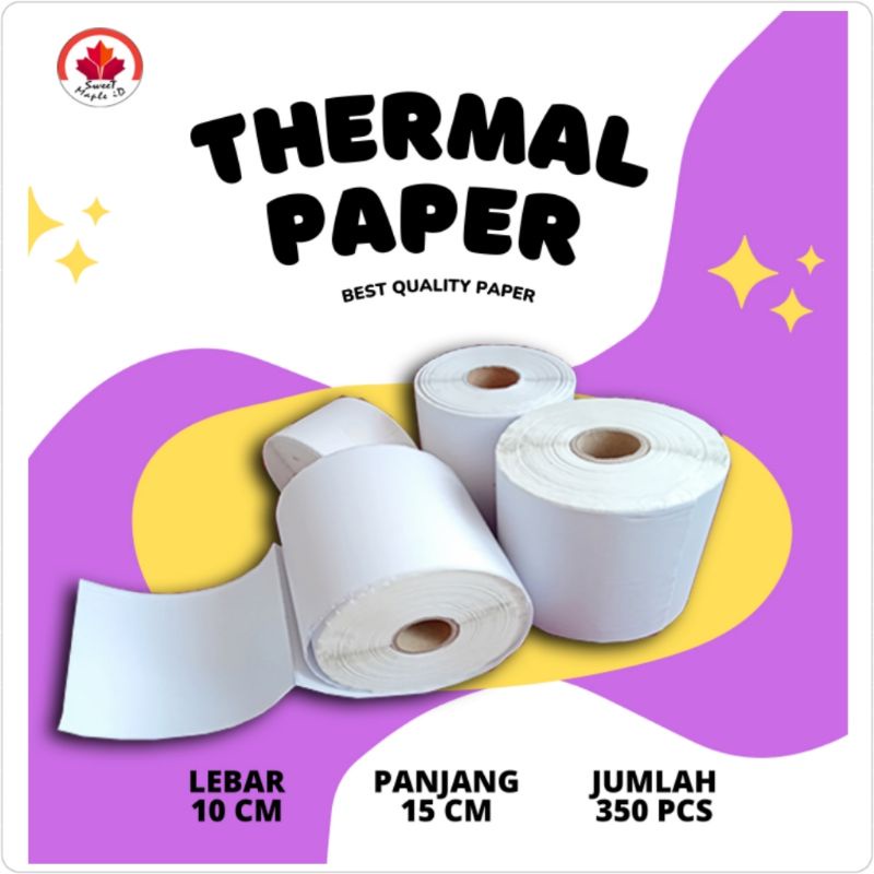 

RESI THERMAL / STICKER THERMAL / KERTAS LABEL / LABEL BARCODE 100 x 150 MM