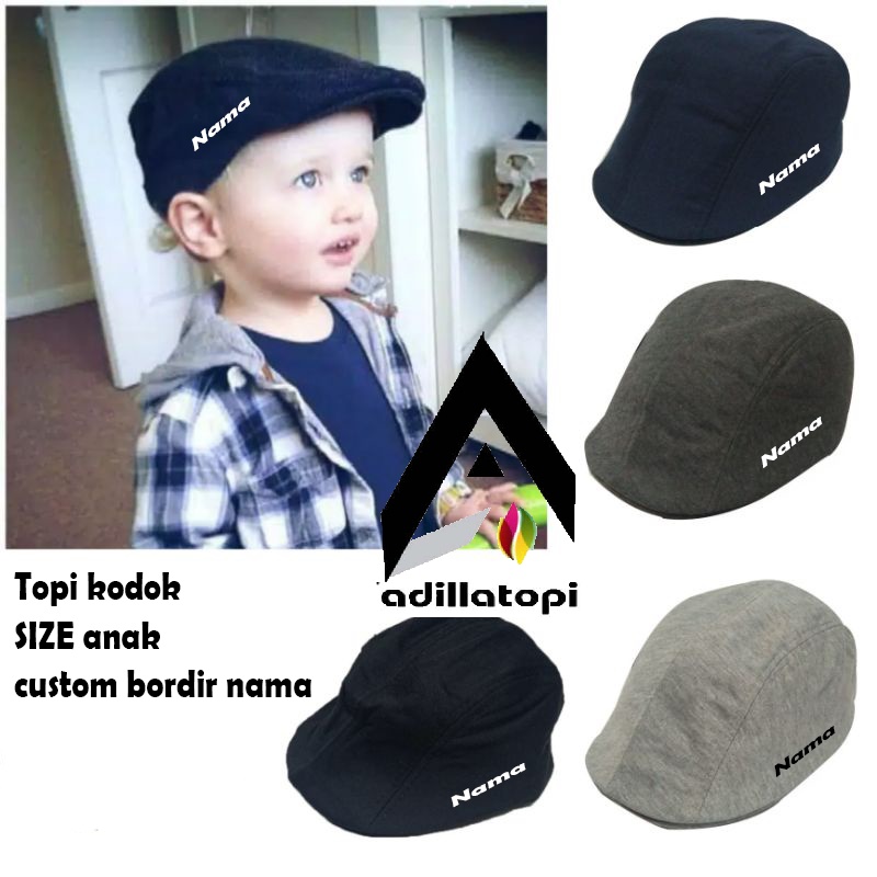 Topi Kodok ukuran anak bisa custom bordir nama sendiri