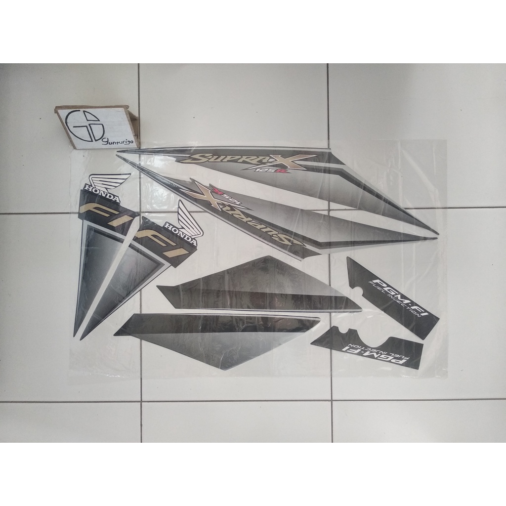 Striping Sticker Lis Honda Supra x 125 R FI 2007 2008 2009 Hitam