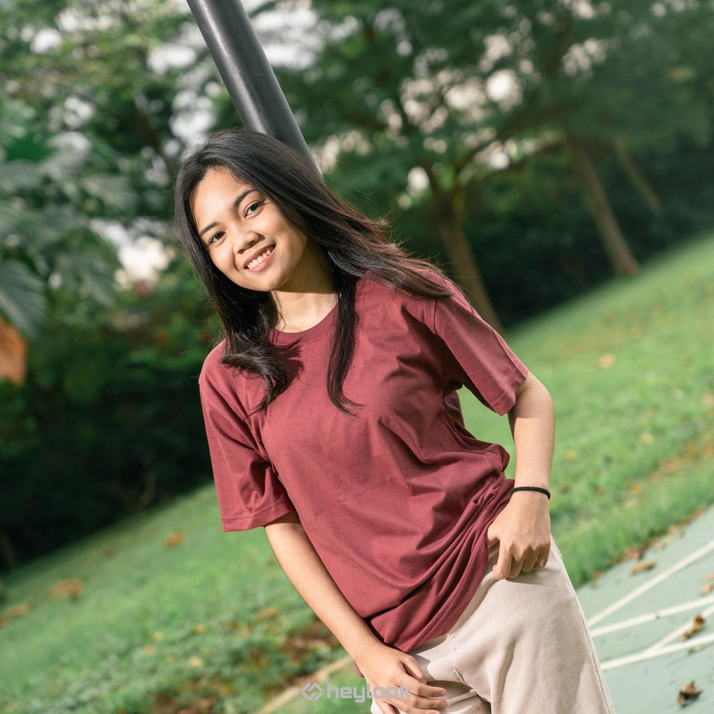 HEYLOOK Project - Kaos Polos Wanita Pria Baseic Tee Kaos Couple T-shirt Polos Kaos Distro unisex