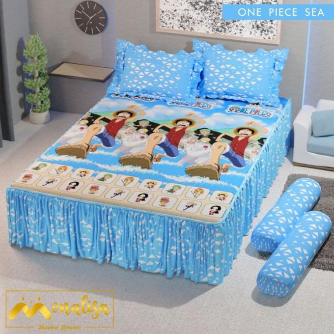 MURAH Sprei Rumbai MONALISA 160 180 Queen King Motif Anime ONE PIECE SEA