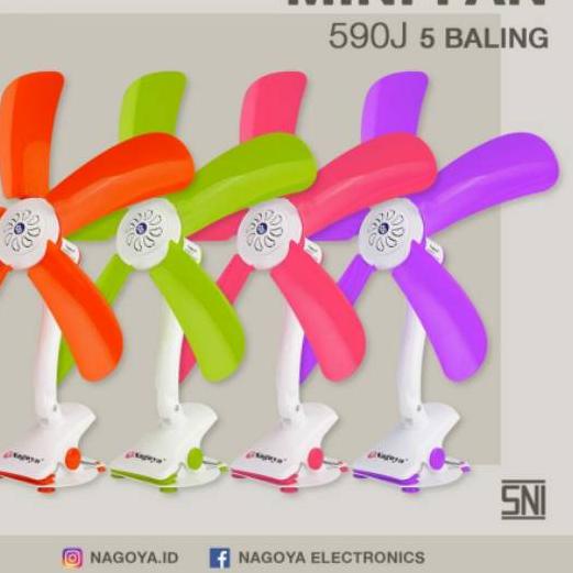 ★ KIPAS ANGIN JEPIT NAGOYA NG-590J PORTABLE MINI FAN 5 BLADES NG590J / Kipas Jepit QQ 1788 - QQ1788 