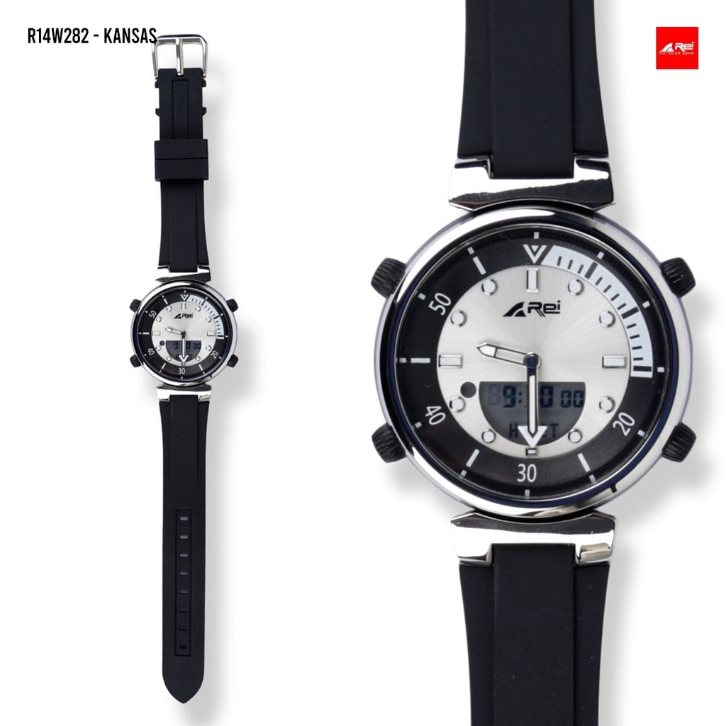 Jam Tangan Watch Kansas AREI Outdoor Gear / Jam Tangan Digital dan Analog Rei