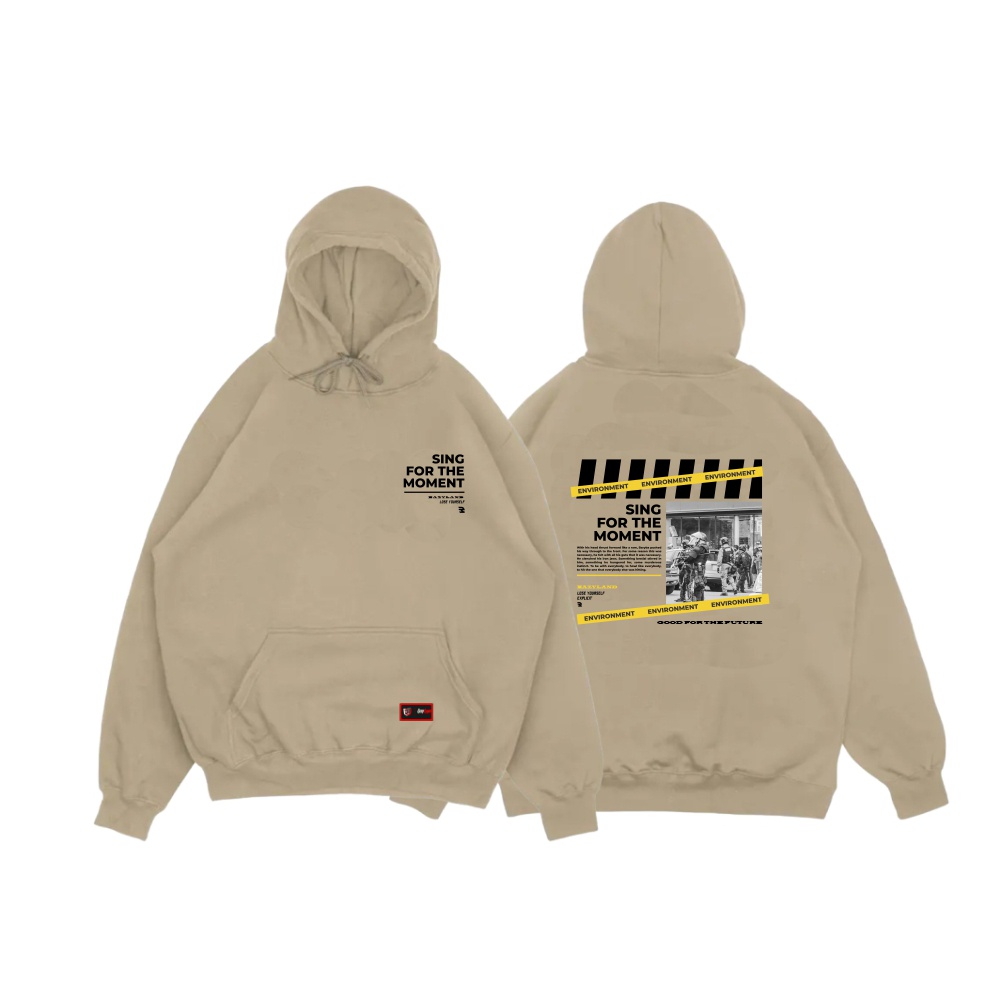 HOODIE ORIGINAL EAZY LAND WARNA BEIGE/HOODIE PRIA/SWEATER PRIA