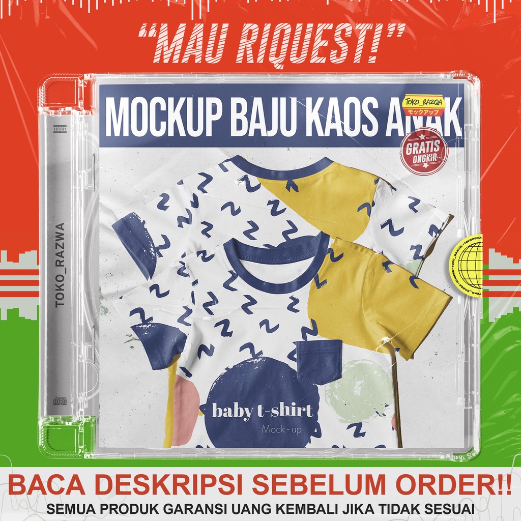 230223 - Mockup Baju Kaos Anak - Kid T-Shirt Mockup