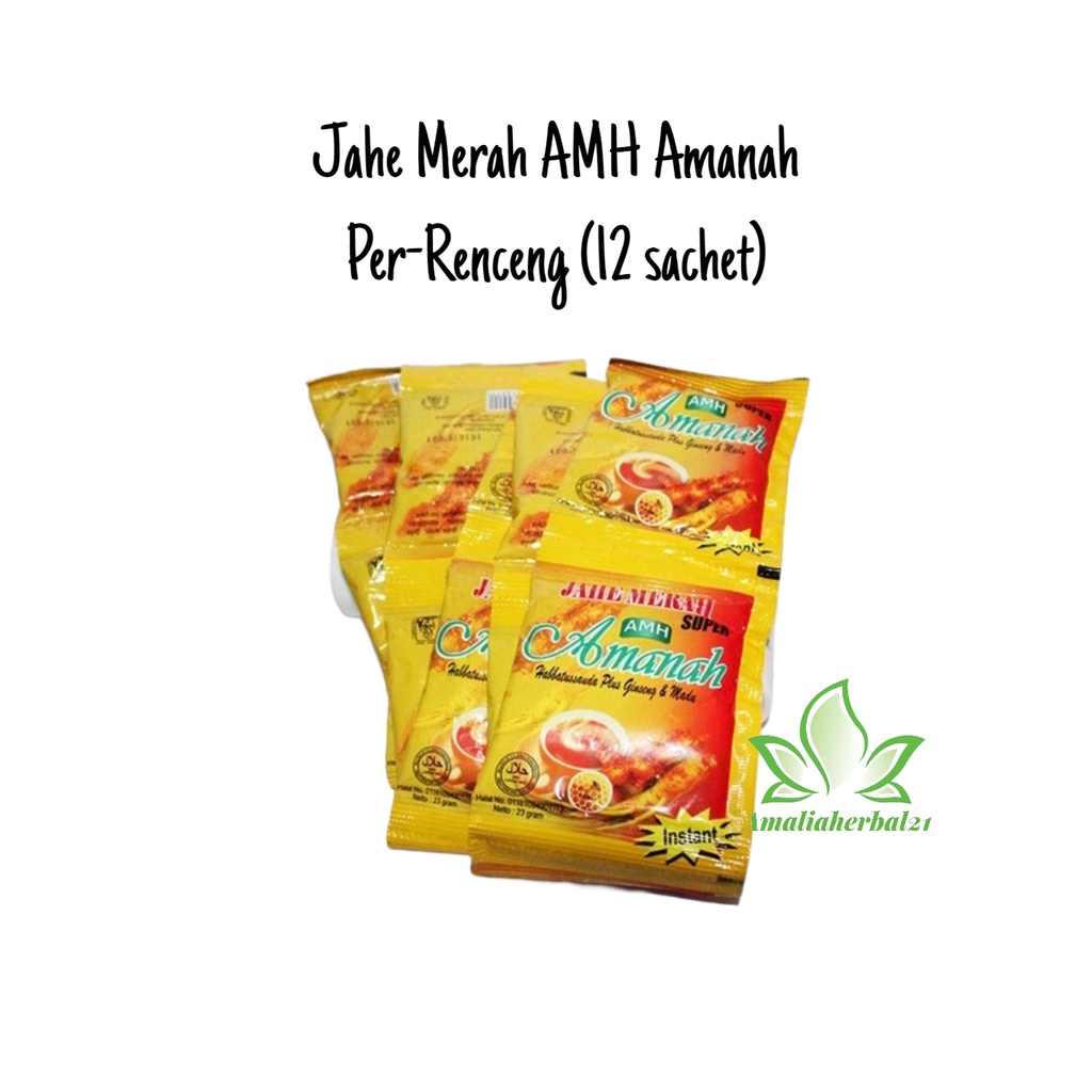 

JAHE AMH | Jahe Merah Amanah Super per Renceng KUNING MERAH 10 SACHET
