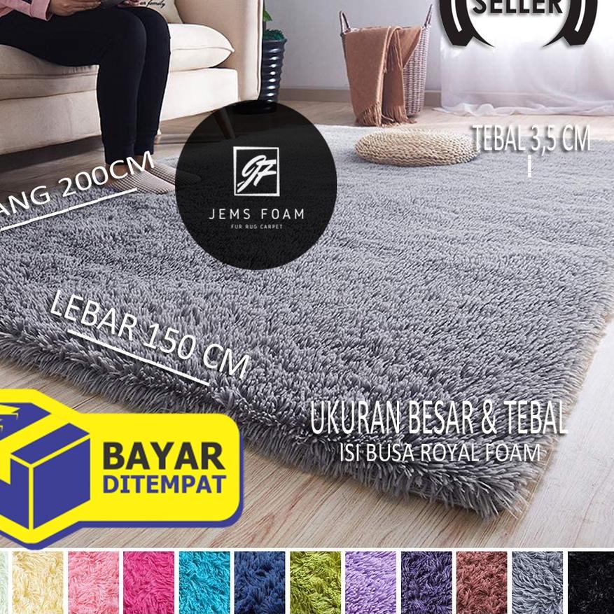 ➲ karpet bulu kasur rasfur carpet lantai tikar Ukuran 200 x 150 x 3cm ➺
