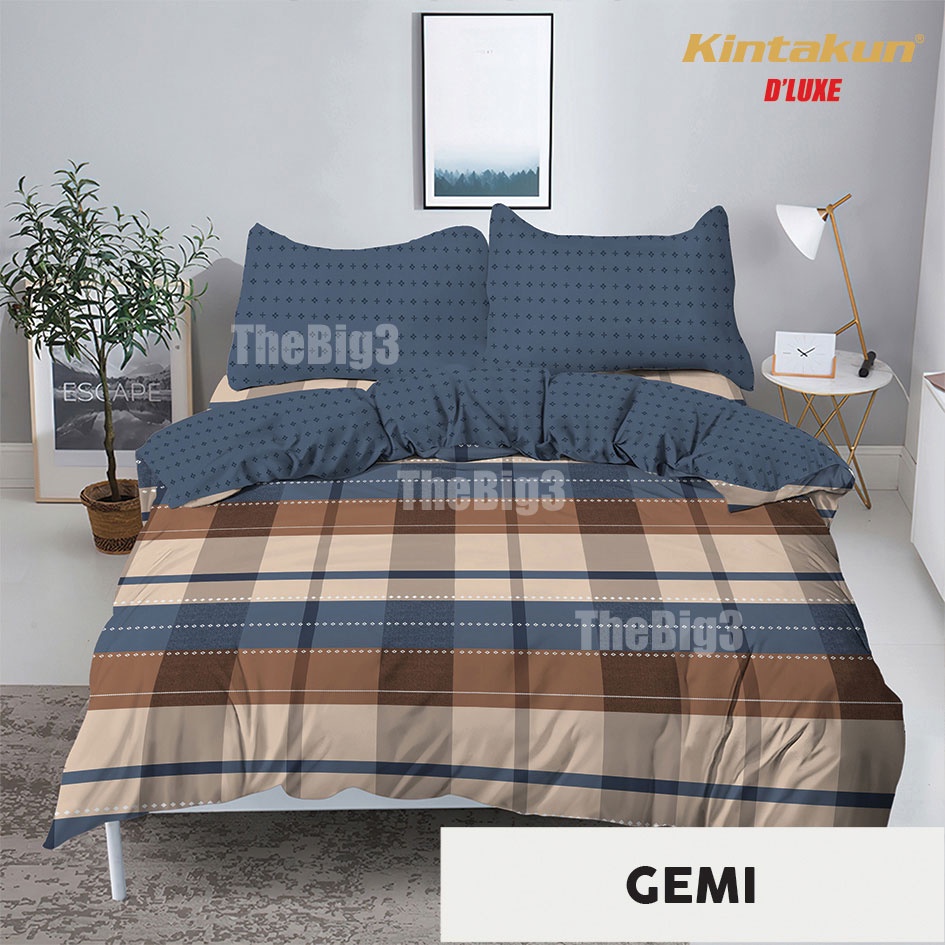 KINTAKUN Tinggi 30 Cm Bedcover + Sprei 180x200 160x200 Motif Polos Emboss Lamina Azura Thania Canyon Clay Serenity Dark Brown Hanum Rahajeng Lavana Marma - BC 180 160 King Queen T30 TBT