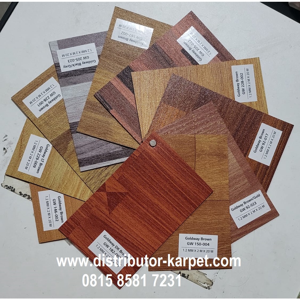 Karpet Vinyl Roll Korea Motif Kayu Tebal 1,2mm Dapat Dibeli Ecer