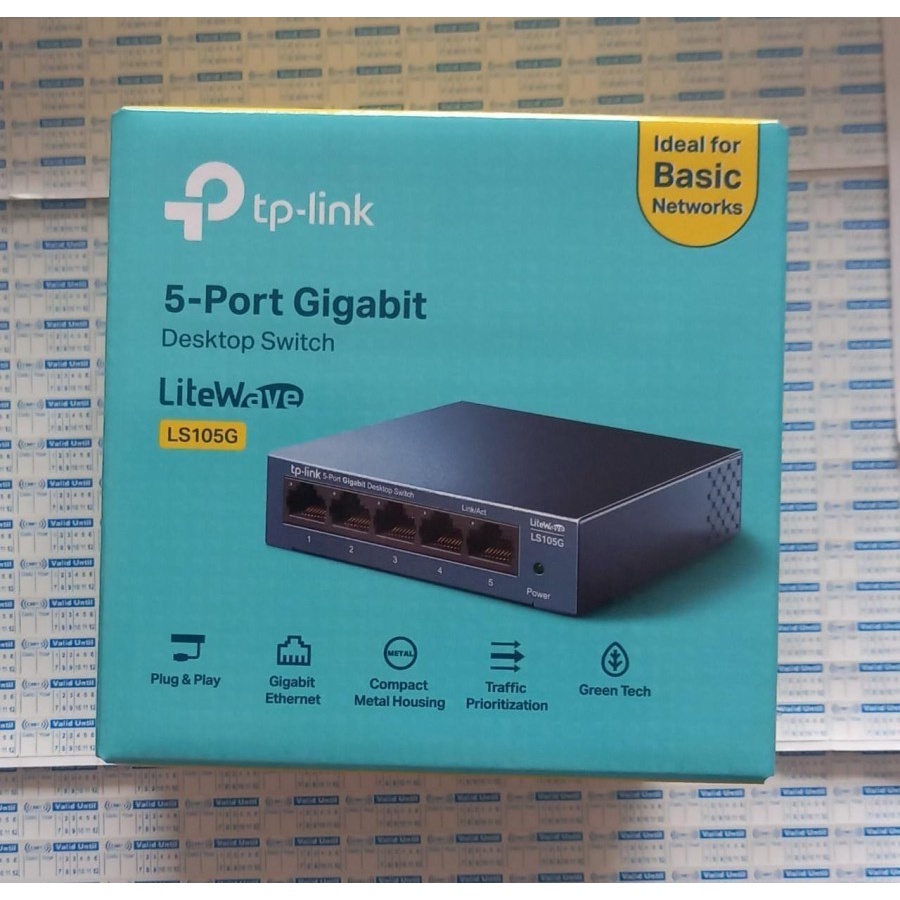 TP-LINK LS105G 5-Port Gigabit Desktop Switch Metal Case Tplink