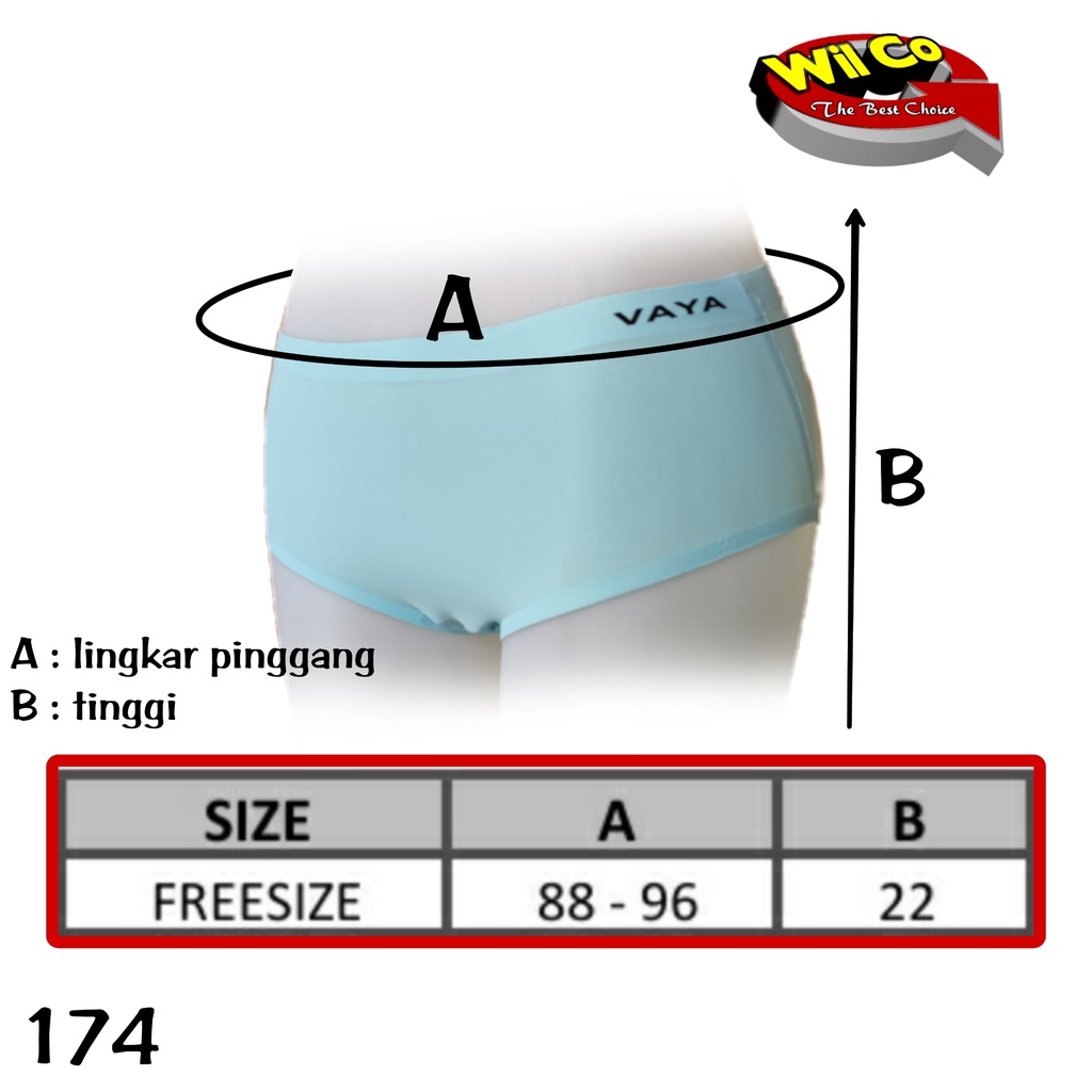 K174 - (Harga Per 1 Potong) CELANA DALAM WANITA PAKAIAN WANITA PAKAIAN DALAM SEAMLESS VAYA FREE SIZE MULTYCOLLOR