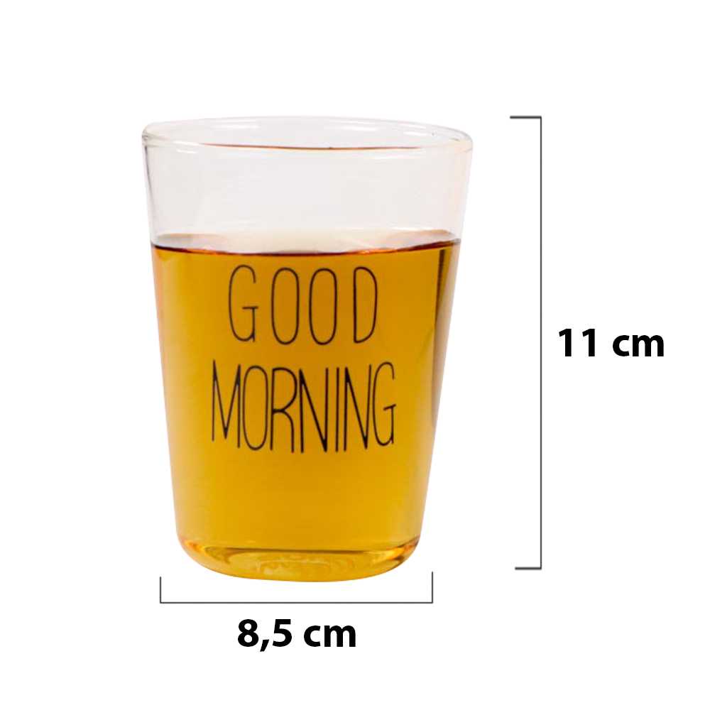 (BISA COD) FTIHSHP  Cangkir Kopi Gelas Coffee Mug Good Morning 400ml - 9008G