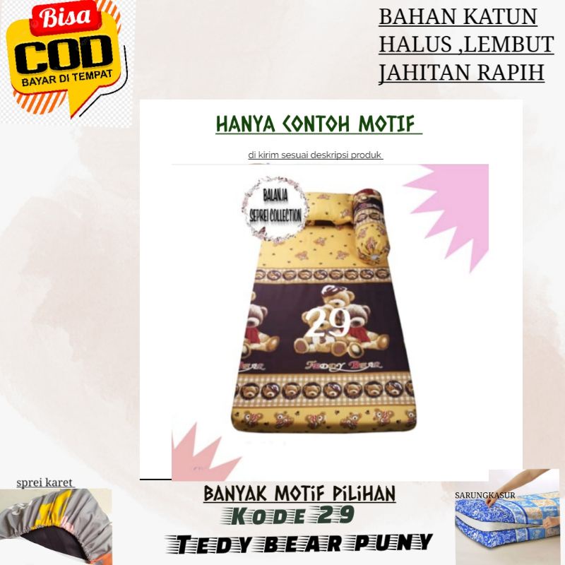 PROMO  SARUNGKASUR BUSA RESLETING UKURAN 100*200 SINGLE NO 4 / SPREI SEPRAI RESLTING MURAH